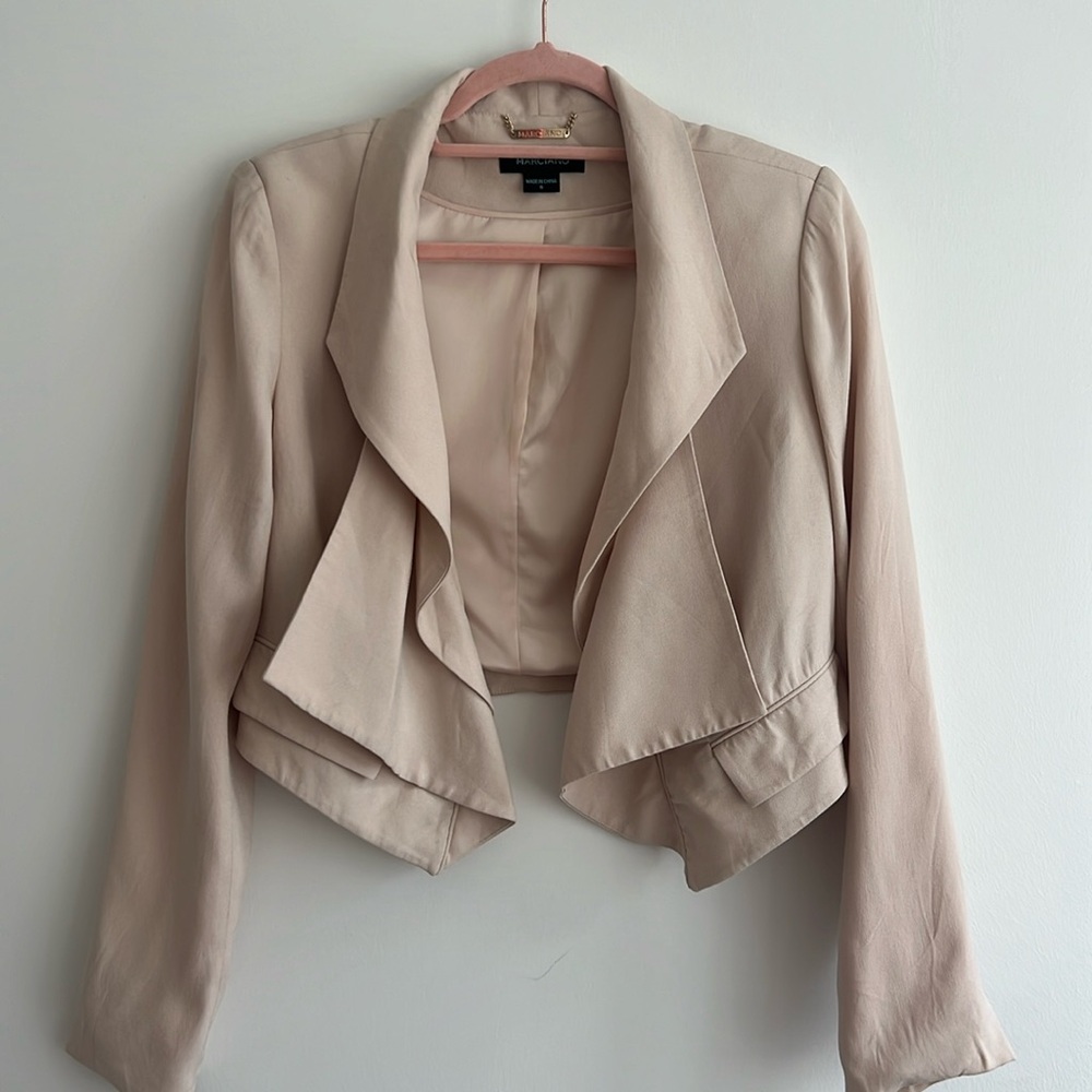 Marciano blush cropped blazer